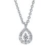 Material: weissgold – Collier Solitaire mit Besatz