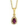 Material: gelbgold – Collier Farbstein Classic