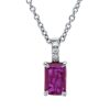 Material: weissgold – Collier Farbstein Classic