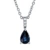 Material: weissgold – Collier Farbstein Classic