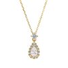 Material: gelbgold – Collier Solitaire mit Besatz