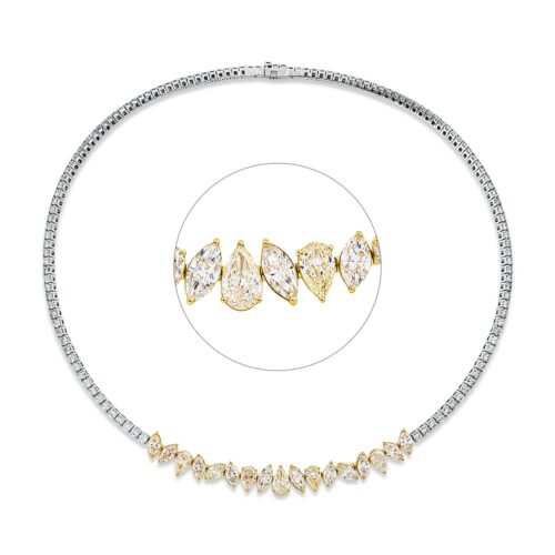 Collier Farbiger Diamant