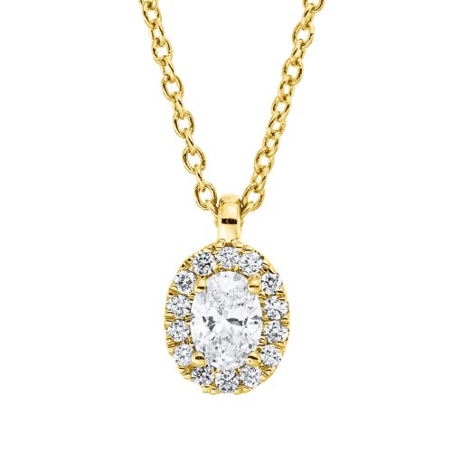 Collier Solitaire mit Besatz