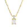 Material: gelbgold – Collier Solitaire mit Besatz