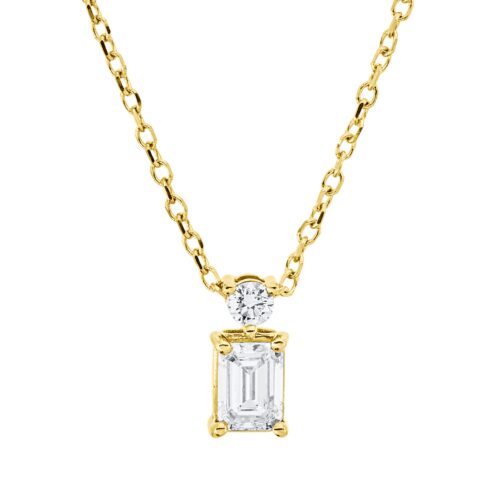 Collier Solitaire mit Besatz