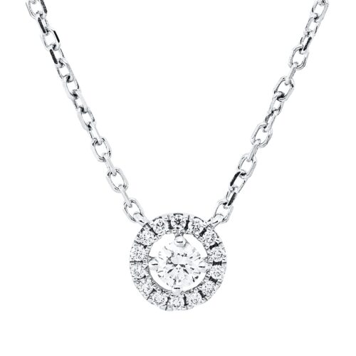 Collier Solitaire mit Besatz