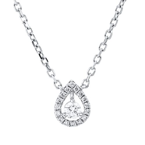 Collier Solitaire mit Besatz