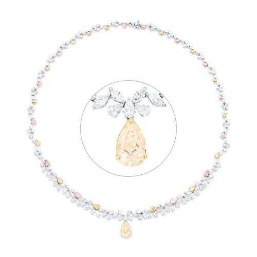 Collier Farbiger Diamant