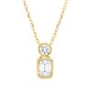 Material: gelbgold – Collier Solitaire mit Besatz