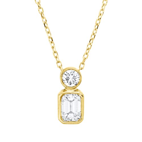 Collier Solitaire mit Besatz