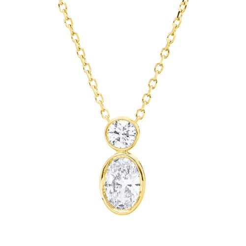 Collier Solitaire mit Besatz