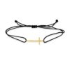 Material: gelbgold – Armband Leder- & Stoffband