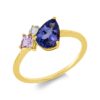 Material: gelbgold – Ring Farbstein Classic