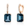Material: rotgold – Ohrschmuck Farbstein Fashion
