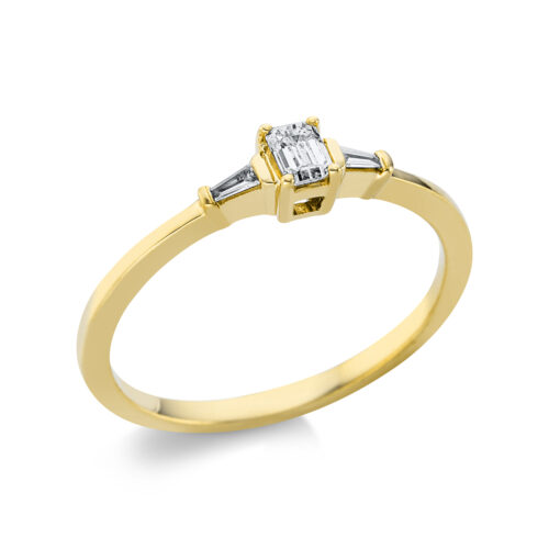 Ring Solitaire mit Besatz