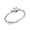 Material: weissgold – Ring Solitaire mit Besatz