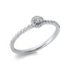 Material: weissgold – Ring Solitaire mit Besatz