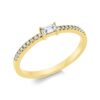 Material: gelbgold – Ring Solitaire mit Besatz