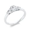 Material: weissgold – Ring Solitaire mit Besatz