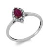Material: weissgold – Ring Farbstein Classic