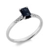 Material: weissgold – Ring Farbstein Classic
