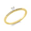 Material: gelbgold – Ring Solitaire mit Besatz