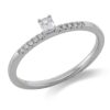 Material: weissgold – Ring Solitaire mit Besatz
