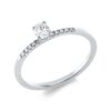 Material: weissgold – Ring Solitaire mit Besatz