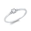 Material: weissgold – Ring Solitaire mit Besatz