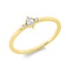 Material: gelbgold – Ring Solitaire mit Besatz