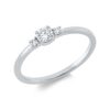 Material: weissgold – Ring Solitaire mit Besatz