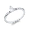 Material: weissgold – Ring Solitaire mit Besatz