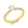 Material: gelbgold – Ring Solitaire mit Besatz