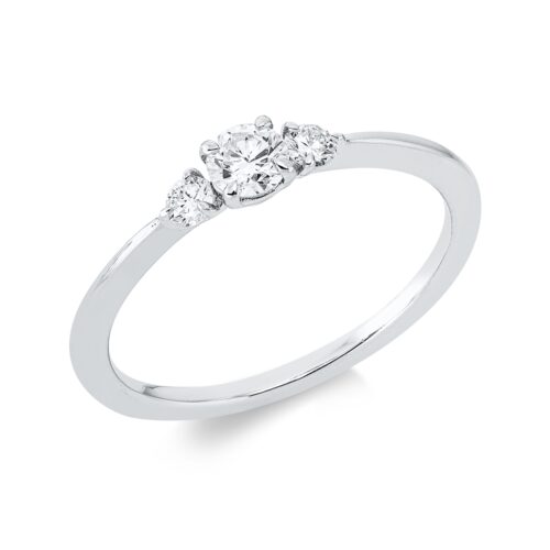 Ring Solitaire mit Besatz