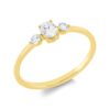 Material: gelbgold – Ring Solitaire mit Besatz