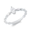 Material: weissgold – Ring Solitaire mit Besatz