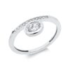 Material: weissgold – Ring Solitaire mit Besatz