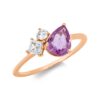 Material: rotgold – Ring Farbstein Fashion