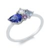 Material: weissgold – Ring Farbstein Fashion
