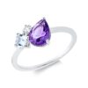 Material: weissgold – Ring Farbstein Fashion