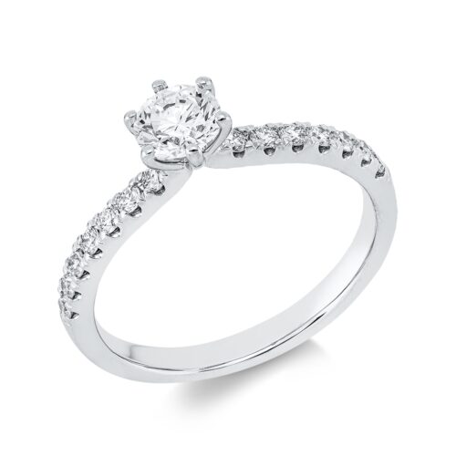 Ring Solitaire mit Besatz