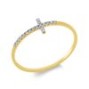Material: gelbgold-weissgold – Ring Kreuz