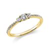 Material: gelbgold – Ring Solitaire mit Besatz