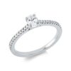 Material: weissgold – Ring Solitaire mit Besatz