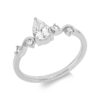 Material: weissgold – Ring Solitaire mit Besatz