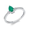 Material: weissgold – Ring Farbstein Classic