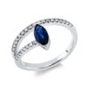 Material: weissgold – Ring Farbstein Classic