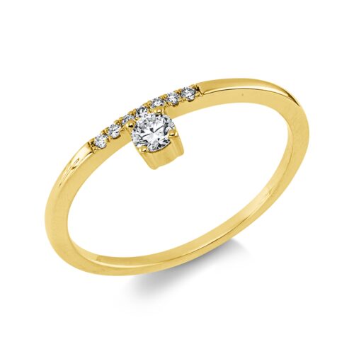 Ring Solitaire mit Besatz