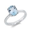 Material: weissgold – Ring Farbstein Fashion