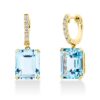 Material: gelbgold – Ohrschmuck Farbstein Fashion
